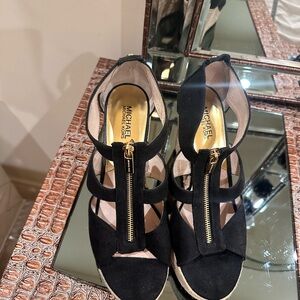 Michael Kors Black WEDGE ZIPPER